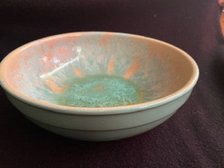 Large Thick Edged Fruit/Serving Bowl 29cm - Oceanic Green